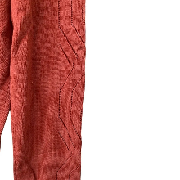 ROOLE BRICK COLOR TURTLE NECK LONG SLEEVE COTTON VISCOSE SIZE M - Picture 4 of 9